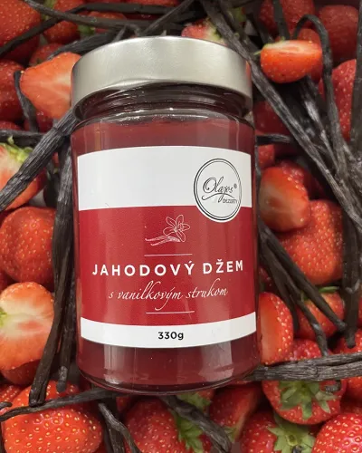 Jahodový džem s vanilkovým luskom